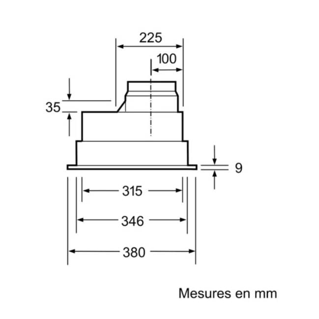 Groupe filtrant NEFF N30, 4 vitesses, 56dB, 53cm, Inox - D5655X1