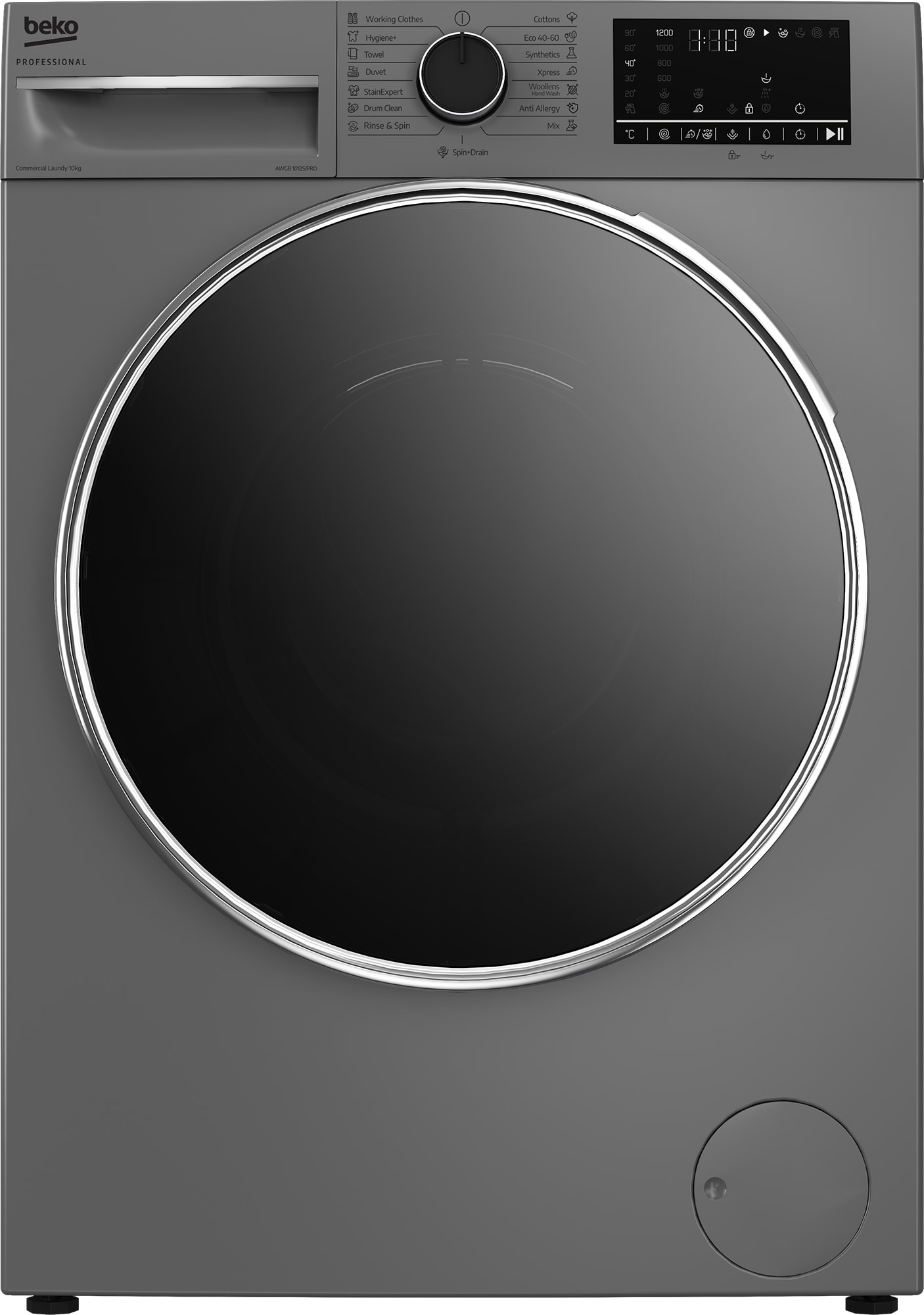 Lave linge Frontal BEKO PROFESSIONAL 10kg 1200trs/min Gris AWGB1012S/PRO