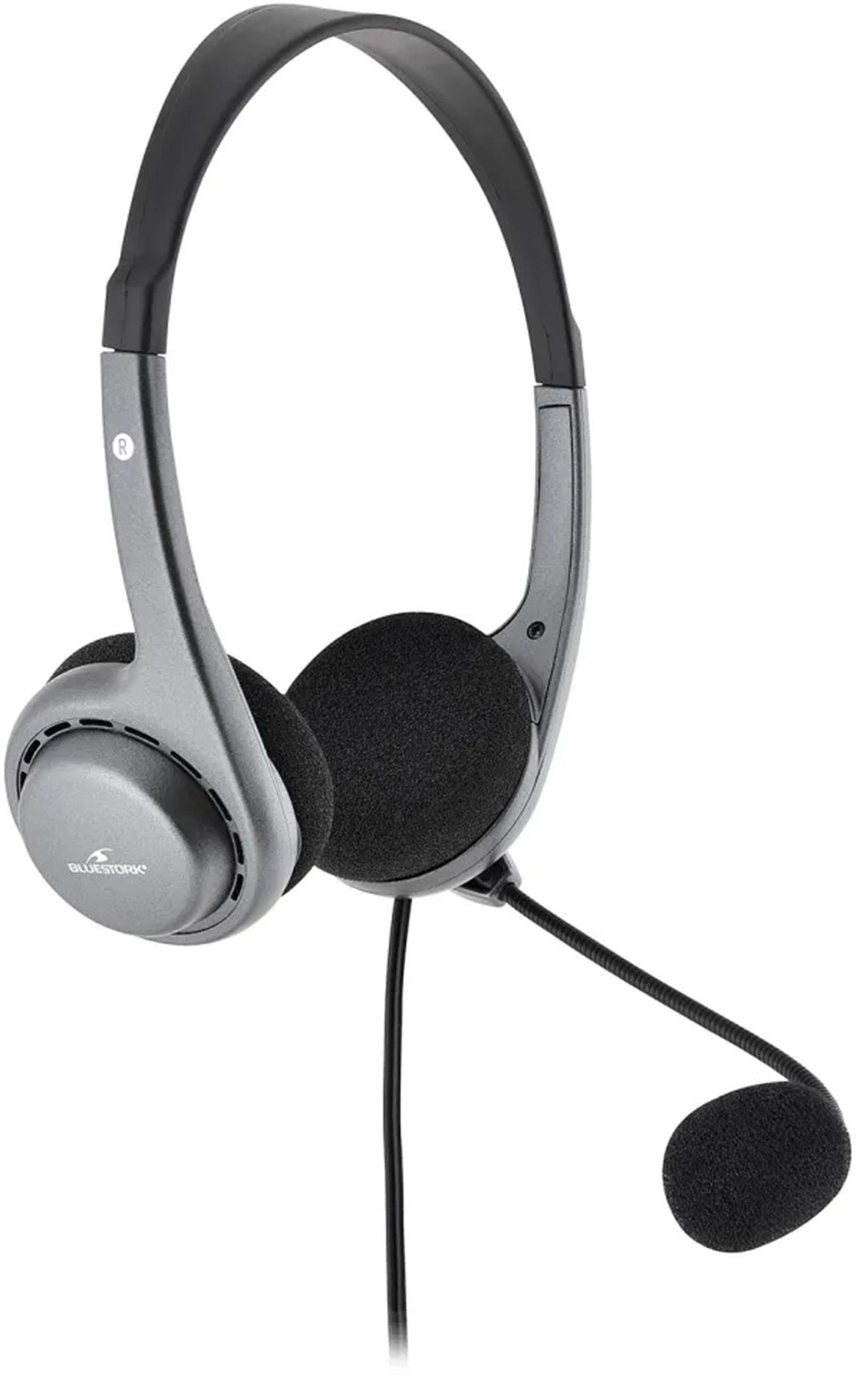 Micro-Casque BLUESTORK Supra-auriculaire Jack 3.5 mm Gris - MC101