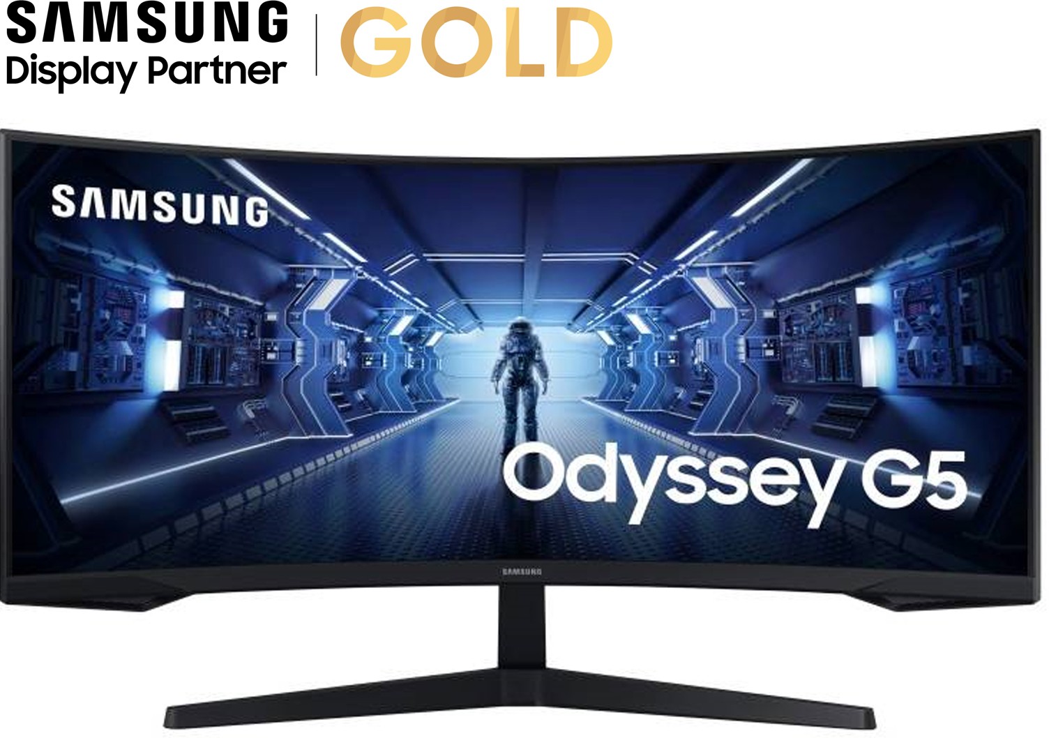 SAMSUNG Ecran PC Gamer 34 pouces incurvé Odyssey G5 1ms 165Hz - LC34G55TWWPXEN