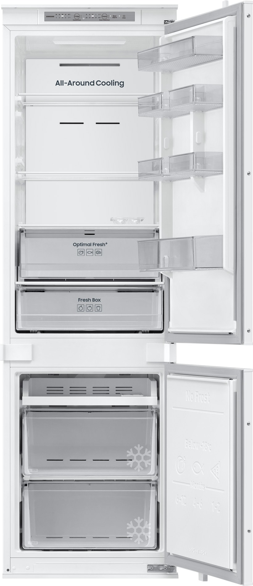 Réfrigérateur congélateur encastrable SAMSUNG , Froid No Frost, 267L, Blanc BRB70F26DES0
