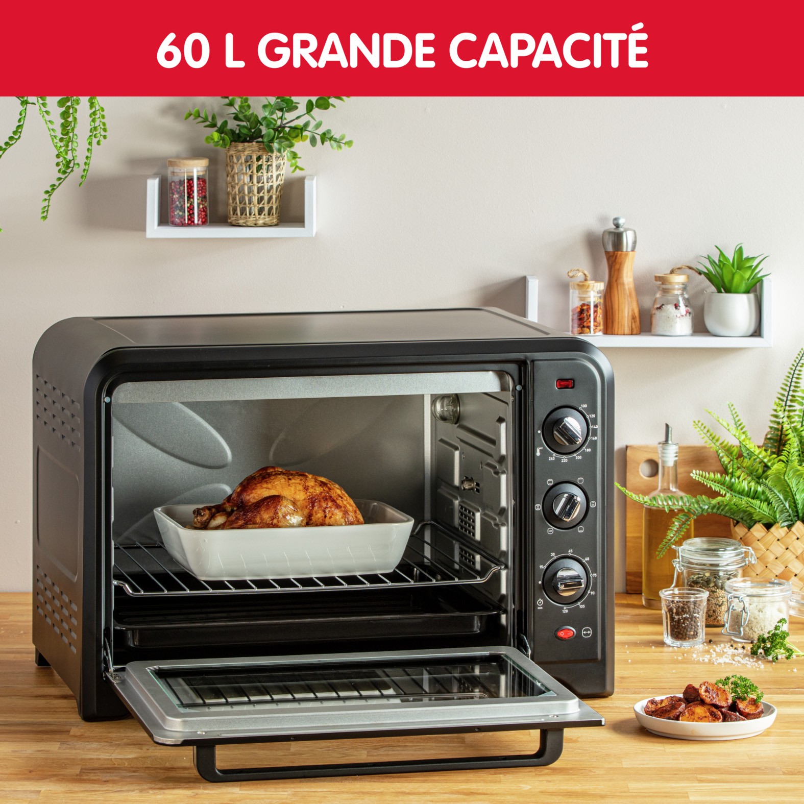 brandt four multifonction 60l 2200w noir fc609mub brandt four multifonction 60l 2200w noir fc609mub