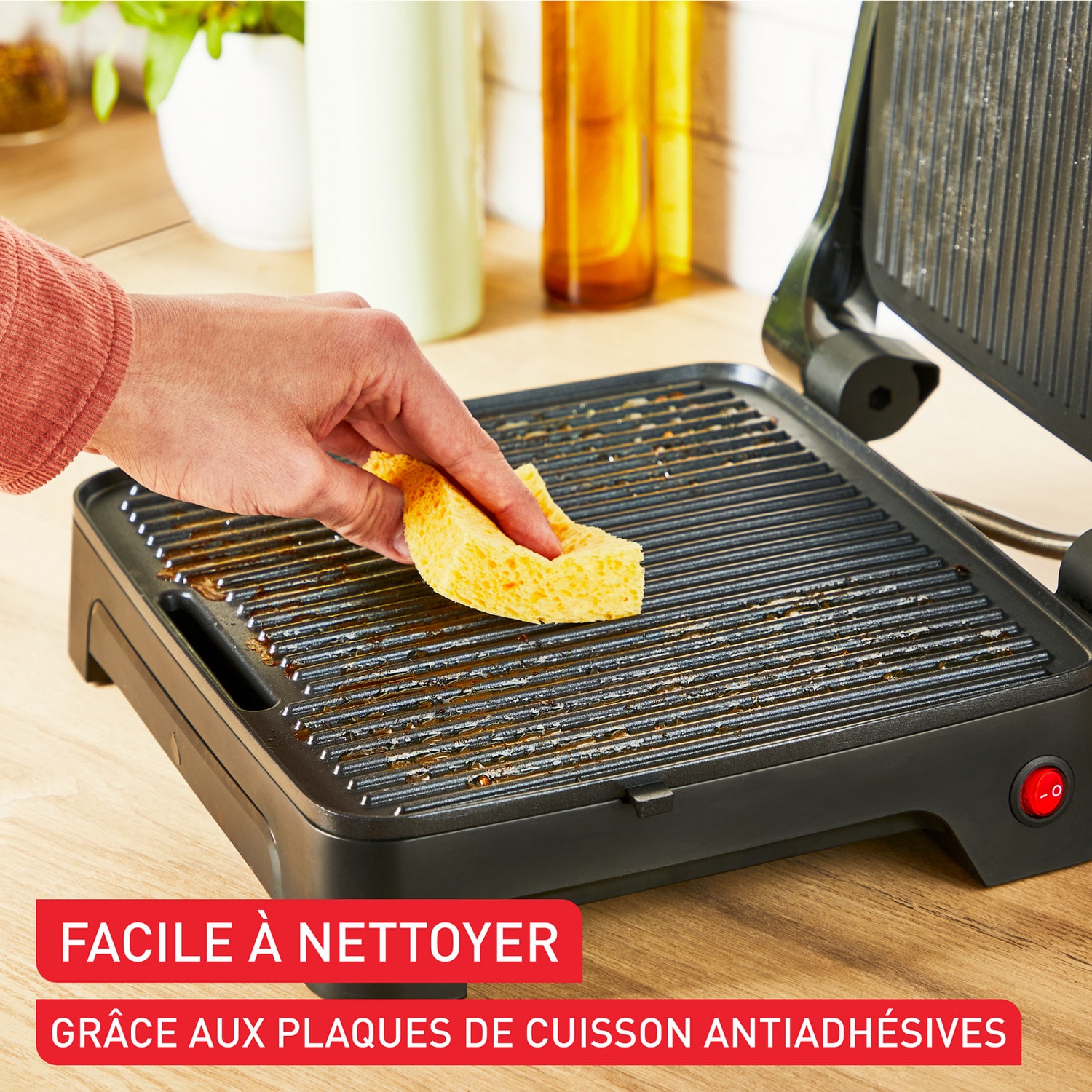 Grill viandes TEFAL 29x26cm Antiadhésive Inox - GC271D10