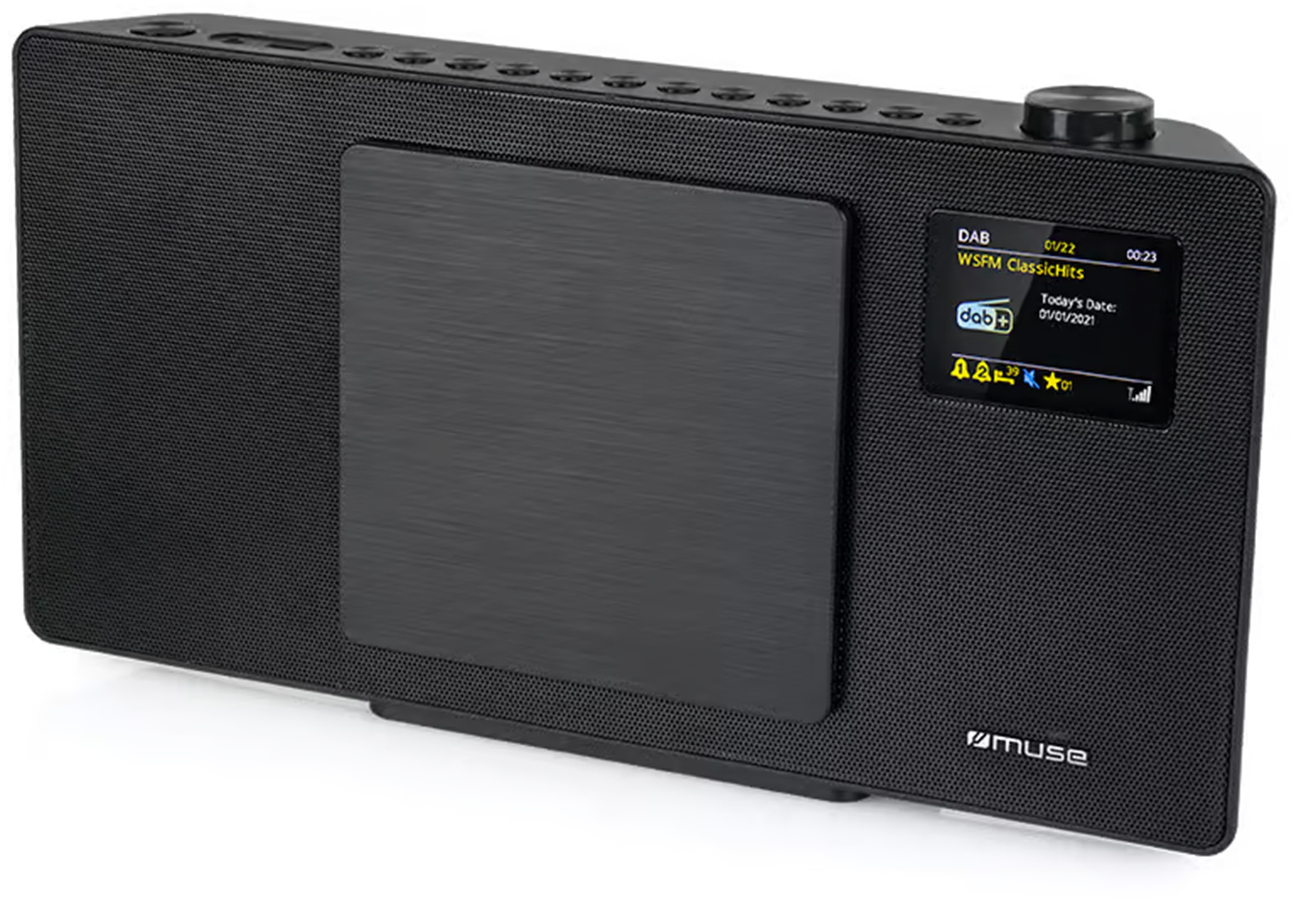 Micro chaîne hifi MUSE CD DAB+ Bluetooth USB 2x20W Noir - M65DBT
