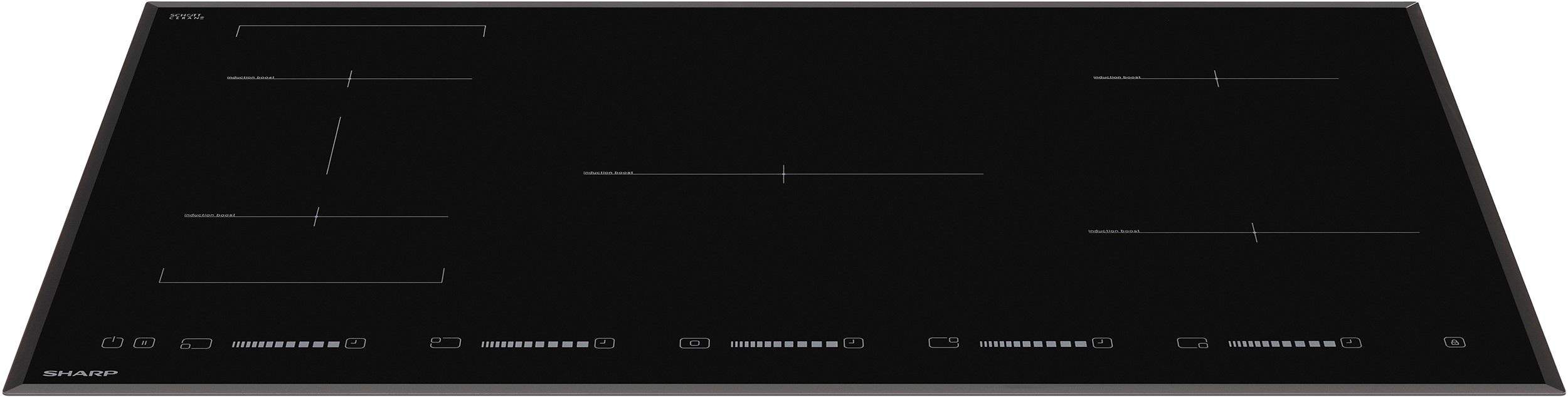 SHARP Plaque induction 5 Foyers TouchControl Noir