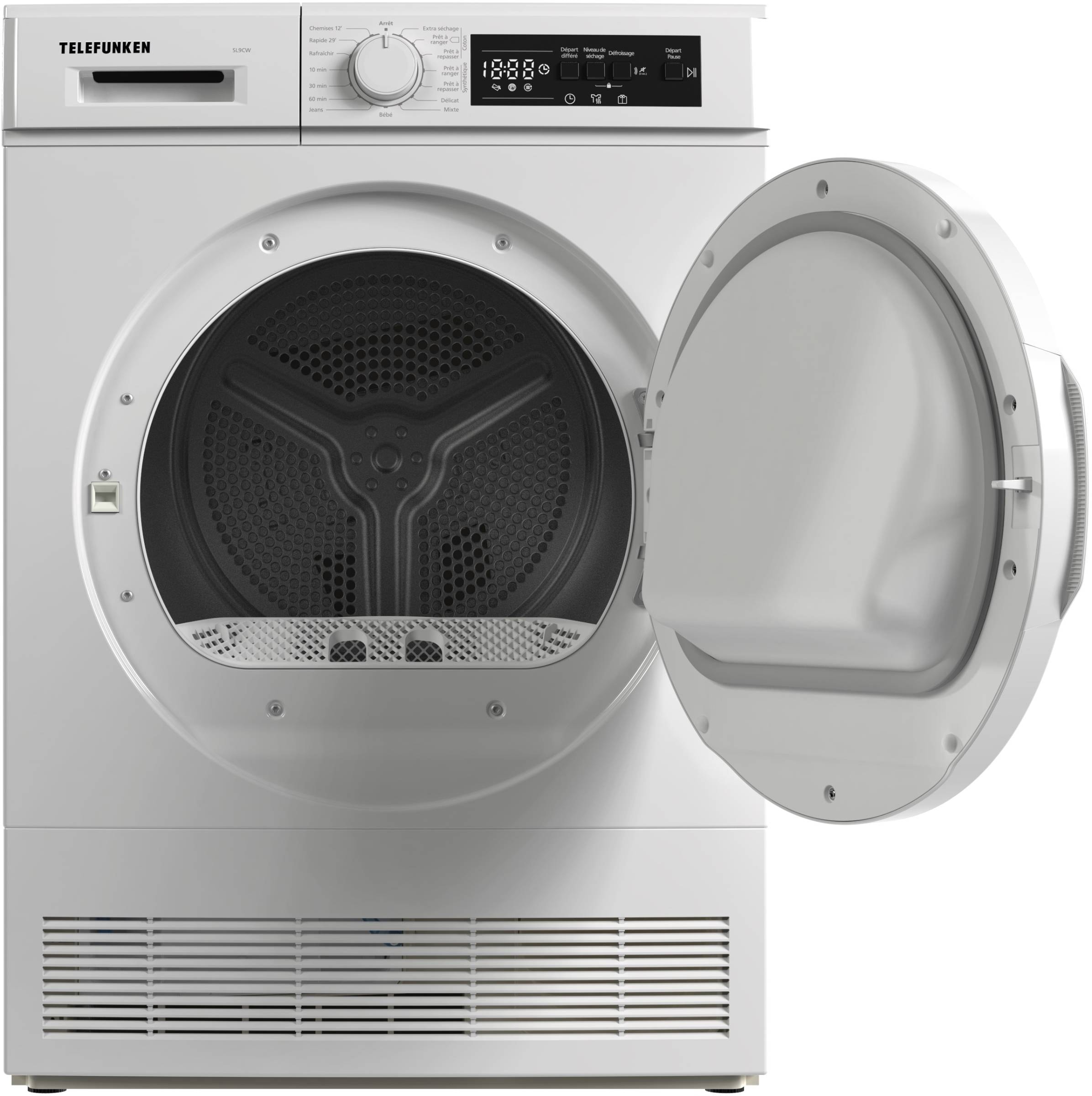 Sèche linge Condensation TELEFUNKEN , 15 programmes, 8kg, Blanc - SL9CW Sèche linge Condensation TELEFUNKEN , 15 programmes, 8kg, Blanc - SL9CW