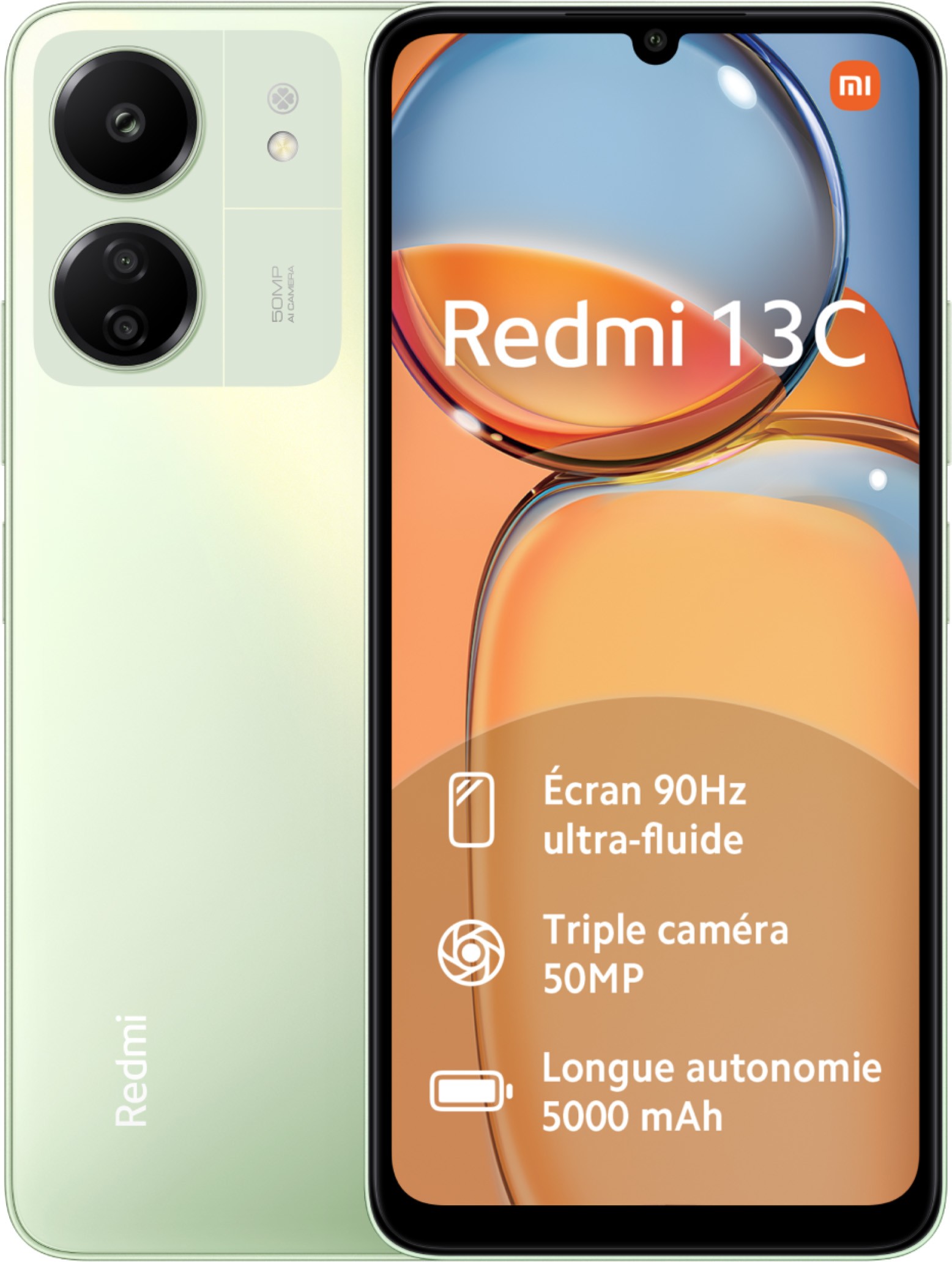 XIAOMI Smartphone Redmi 13C 128Go Vert  REDMI13C-128GO-GREEN