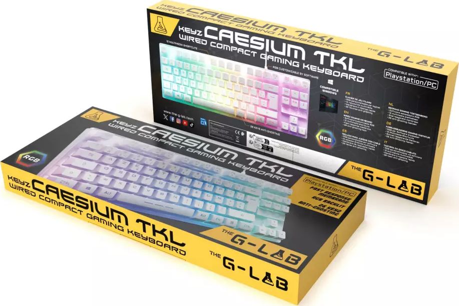 Clavier gamer THE G-LAB RGB - KEYZ-CAESIUMT-W