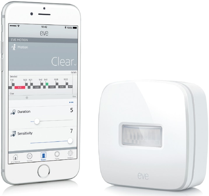 Détecteur de mouvement EVE Sans fil Bluetooth HomeKit Siri 120° 1EM109901000