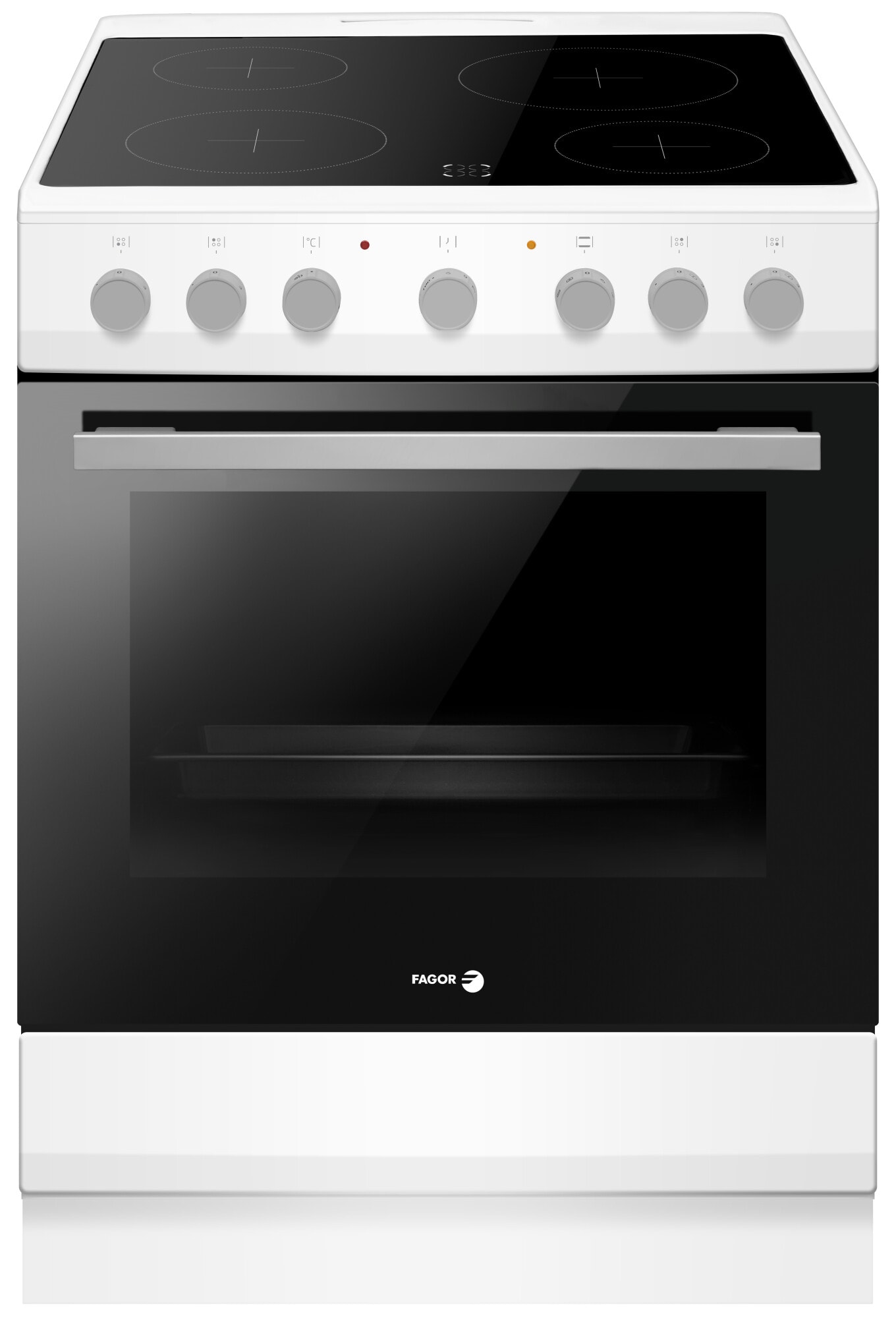 Cuisiniere vitroceramique FAGOR 4 Foyers 60 cm Blanc FACV3004B