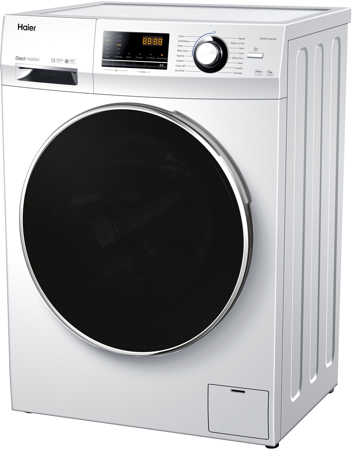 Lave linge Frontal HAIER Fonction Vapeur 9kg - HW90-B14636N-FR Lave linge Frontal HAIER Fonction Vapeur 9kg - HW90-B14636N-FR