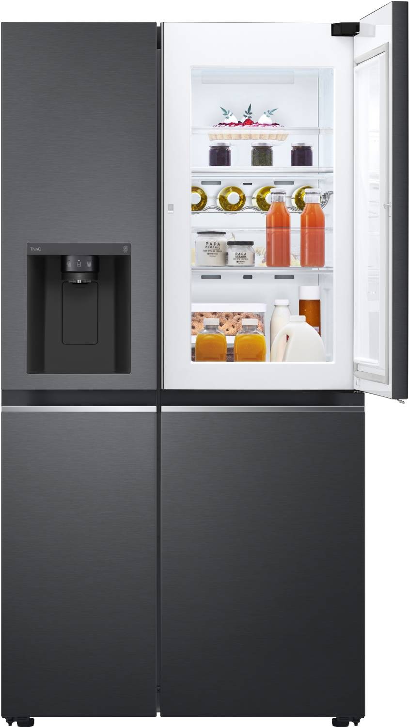 LG Réfrigérateur américain Smart Diagnosis Door Cooling+ 635L Noir - GSJV80MCLF