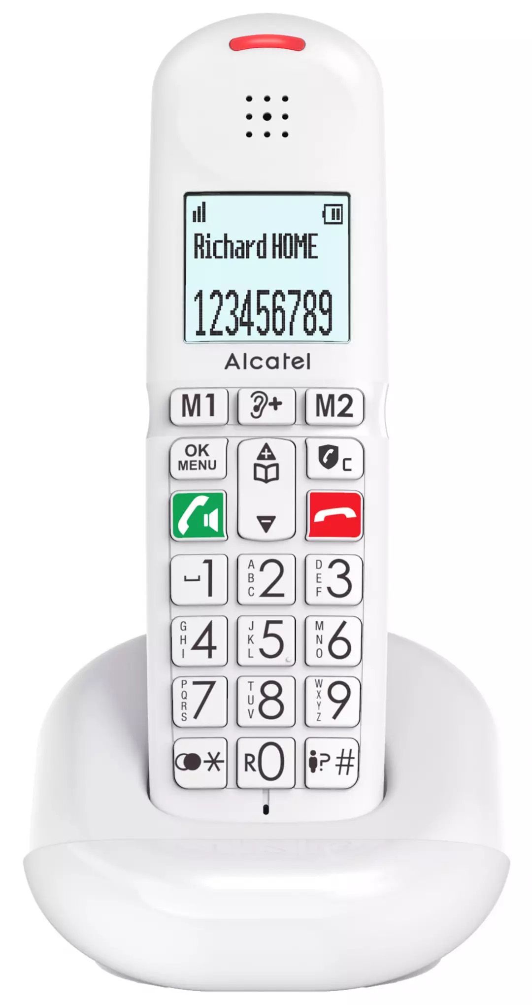 Téléphone sans fil ALCATEL 100 contacts Blanc XL685BLANC