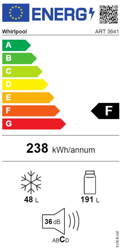 WHIRLPOOL Réfrigérateur congélateur encastrable Froid statique 36dB 239L WHIRLPOOL Réfrigérateur congélateur encastrable Froid statique 36dB 239L