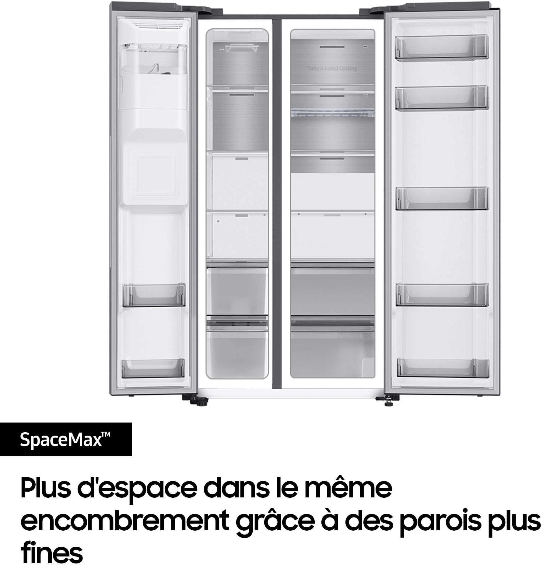 Réfrigérateur side by side SAMSUNG 640L No Frost Noir - RS70F64KEF