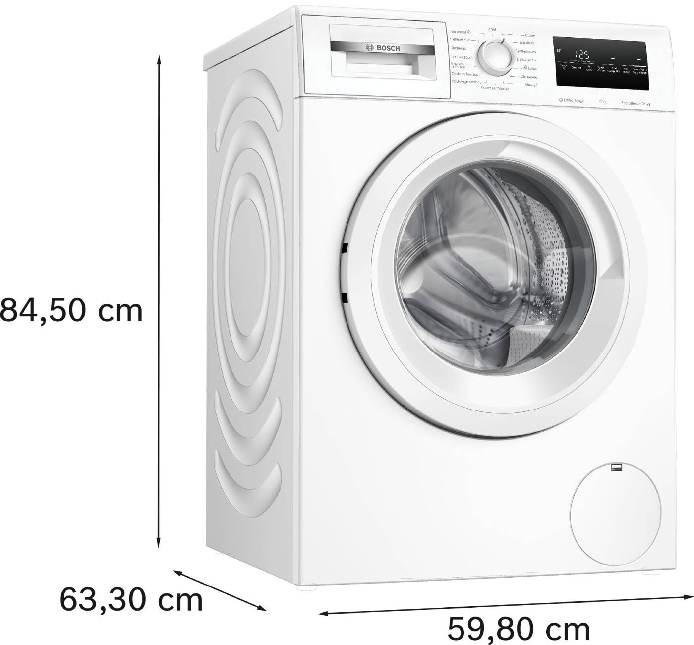 Lave linge Frontal BOSCH 1400tr/min, 9Kg, Blanc - WAN28209FR