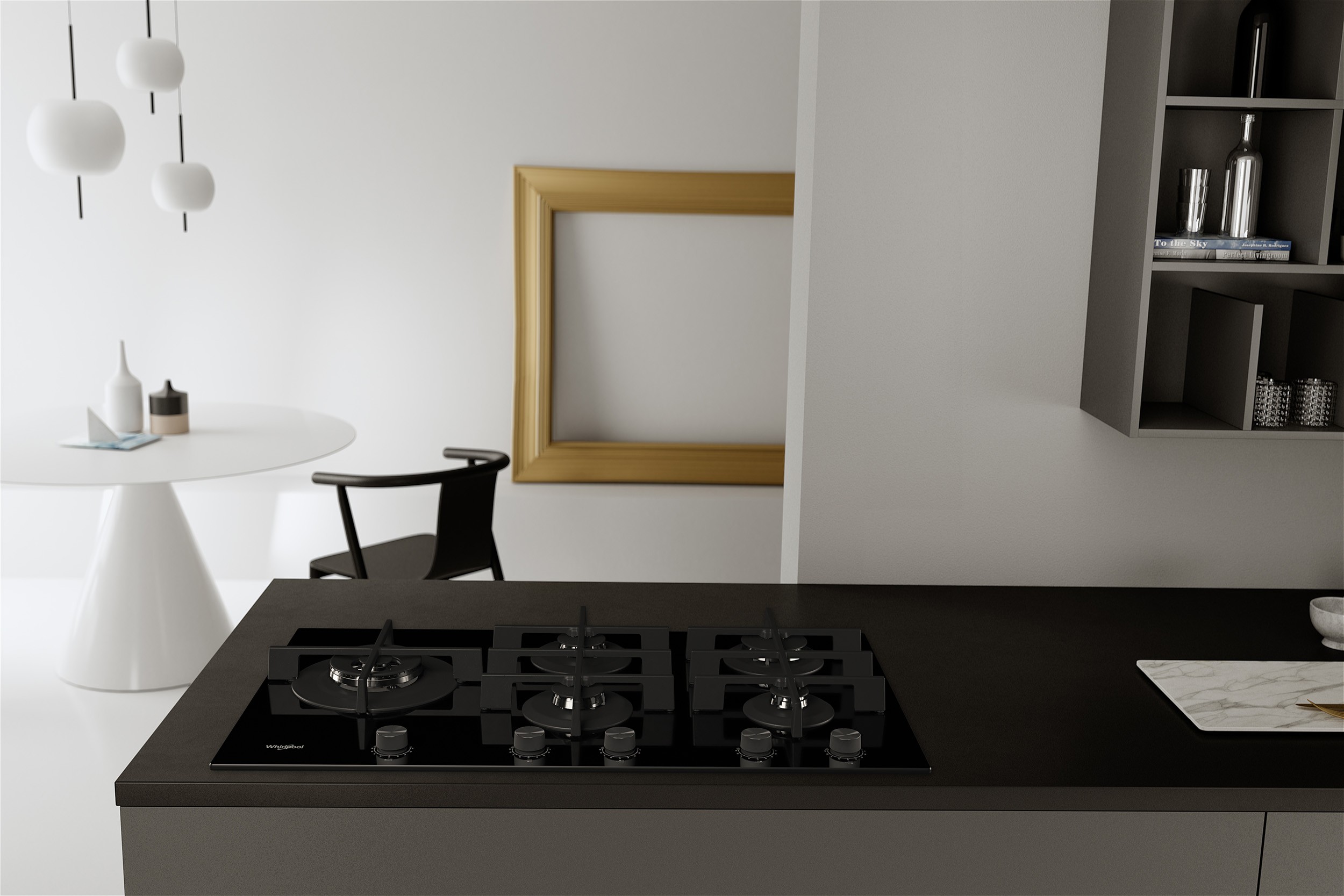 Plaque gaz WHIRLPOOL 5 Bruleurs, 11300W, 86cm, Noir - GOWL928NB Plaque gaz WHIRLPOOL 5 Bruleurs, 11300W, 86cm, Noir - GOWL928NB