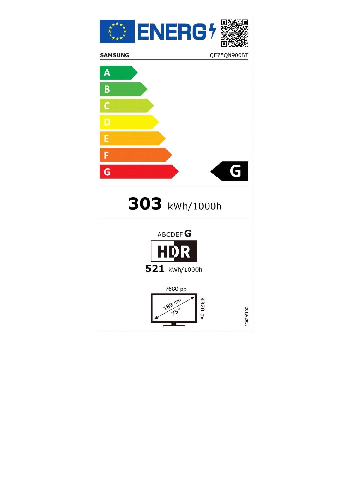 SAMSUNG TV Neo QLED 8K 189 cm TV Neo QLED QE75QN900B 8K 189 cm SAMSUNG TV Neo QLED 8K 189 cm TV Neo QLED QE75QN900B 8K 189 cm