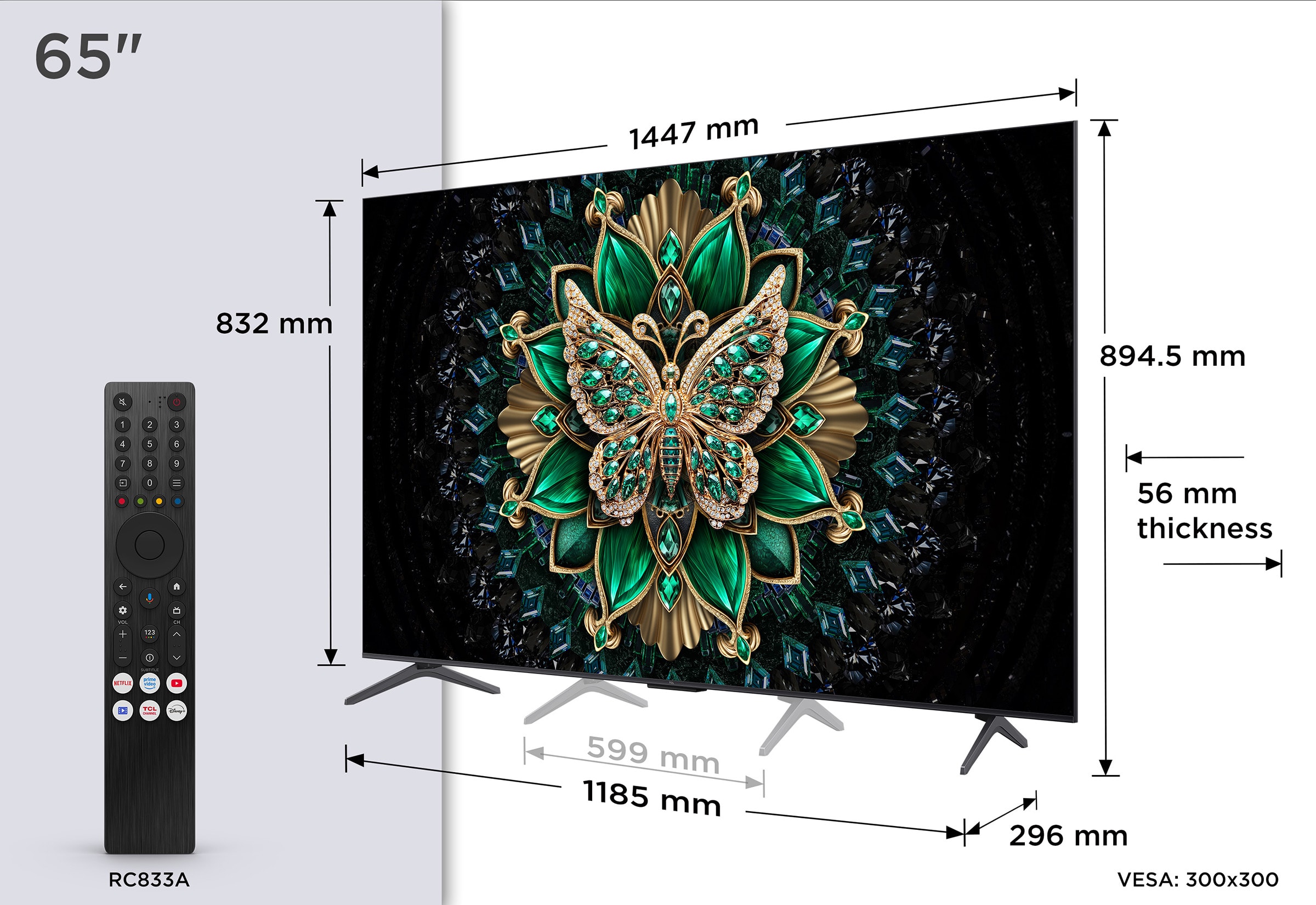 TV Mini LED 4K 164 cm TCL - 65C61K TV Mini LED 4K 164 cm TCL - 65C61K