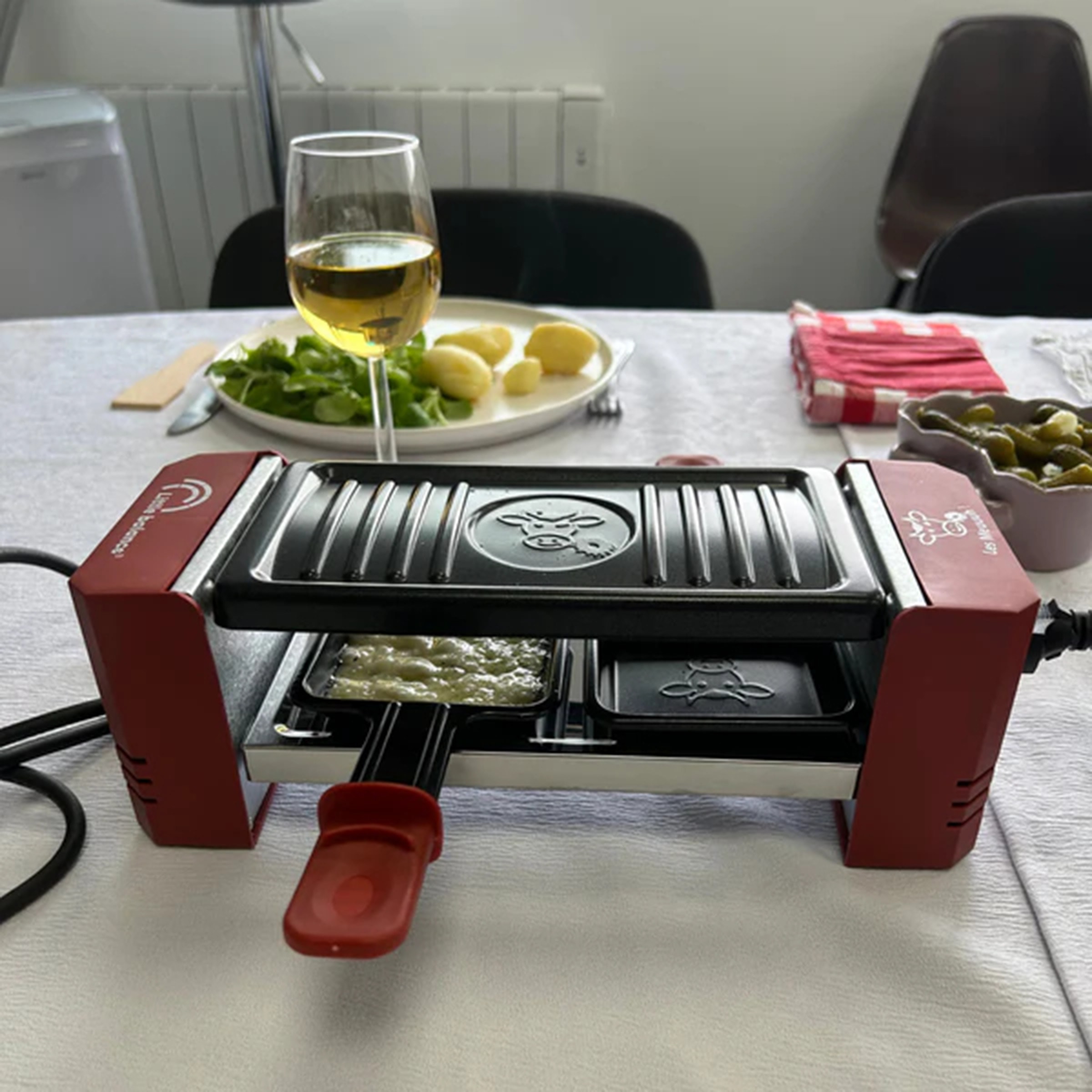 Raclette Multifonction LITTLE BALANCE 2 personnes 320W Rouge - 8950