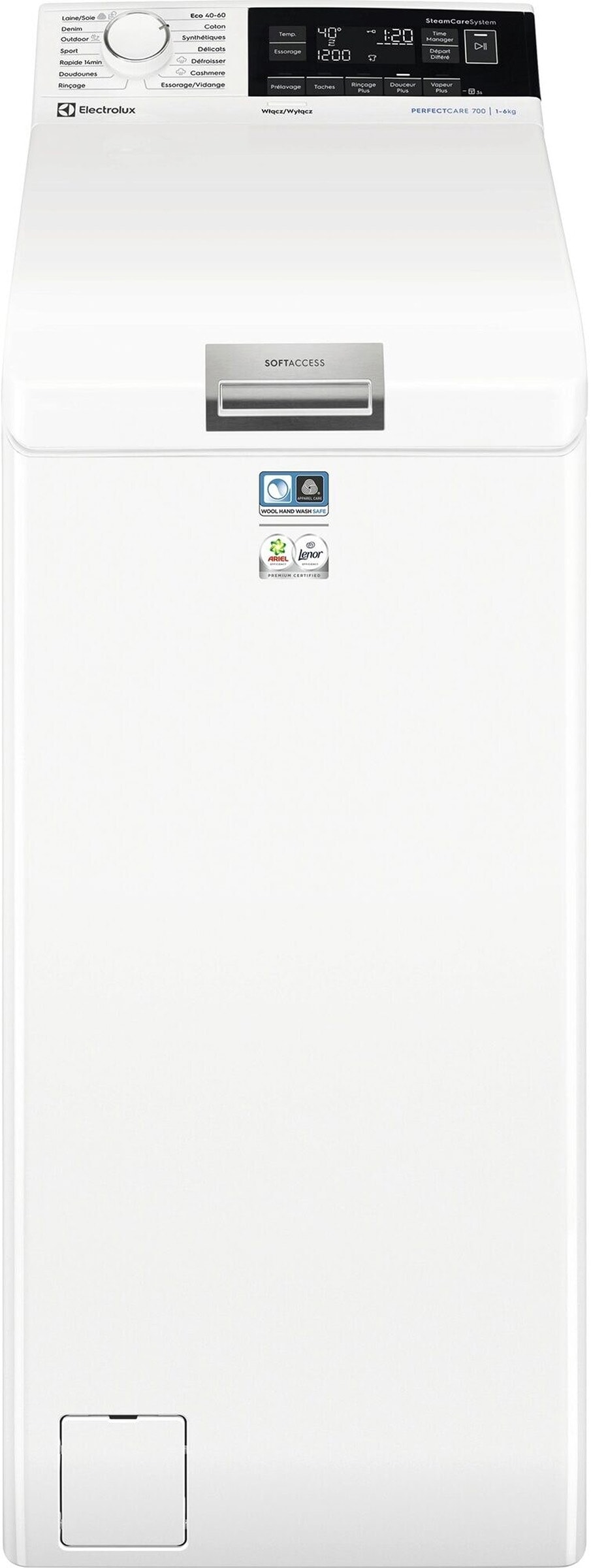 Lave linge Top ELECTROLUX , 1300trs/mn, 6kg, Blanc EW7T3632PA