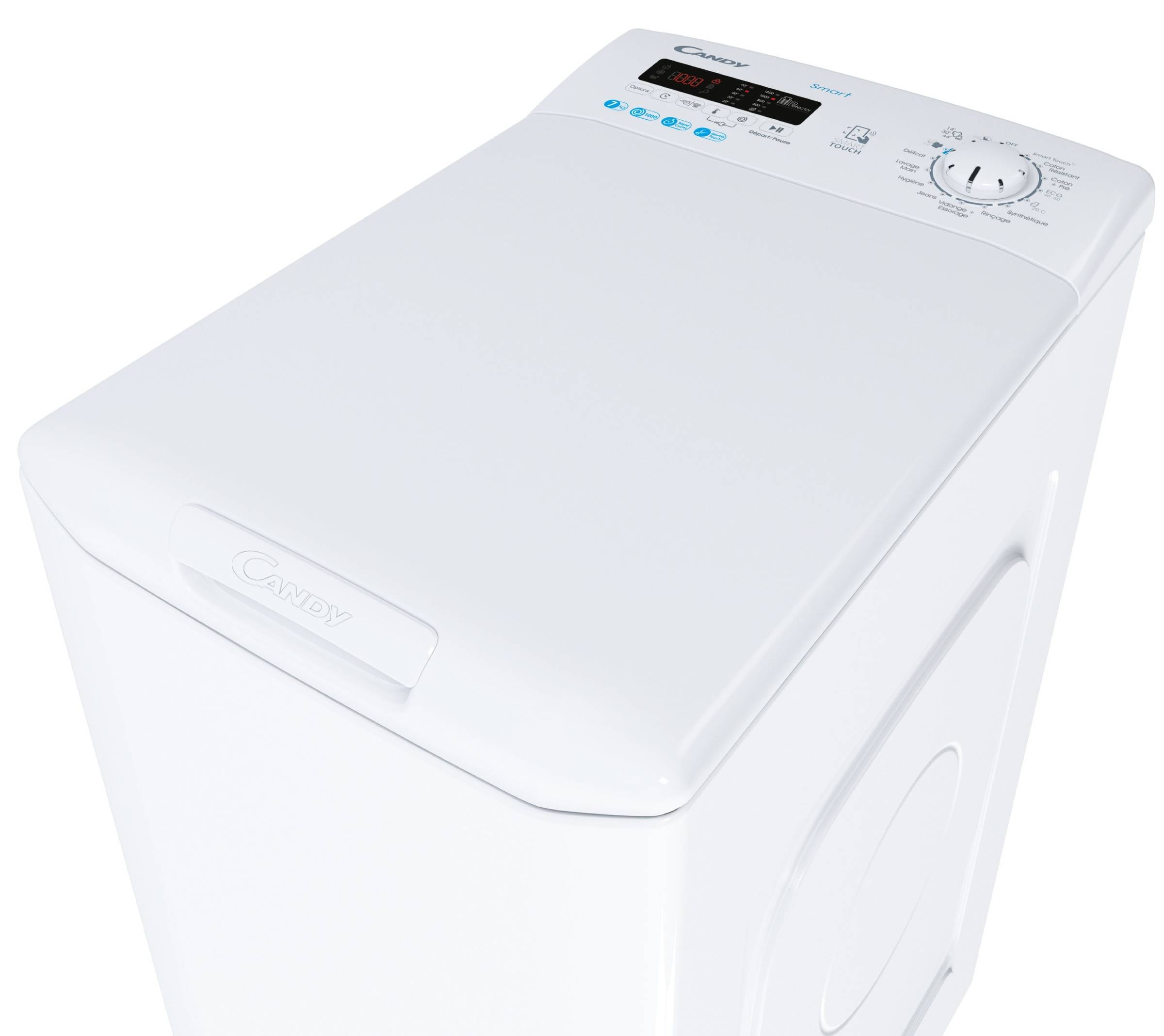 Lave linge Top CANDY , 1200 trs/mn, 7kg, Blanc - CST272D3/1-47 Lave linge Top CANDY , 1200 trs/mn, 7kg, Blanc - CST272D3/1-47