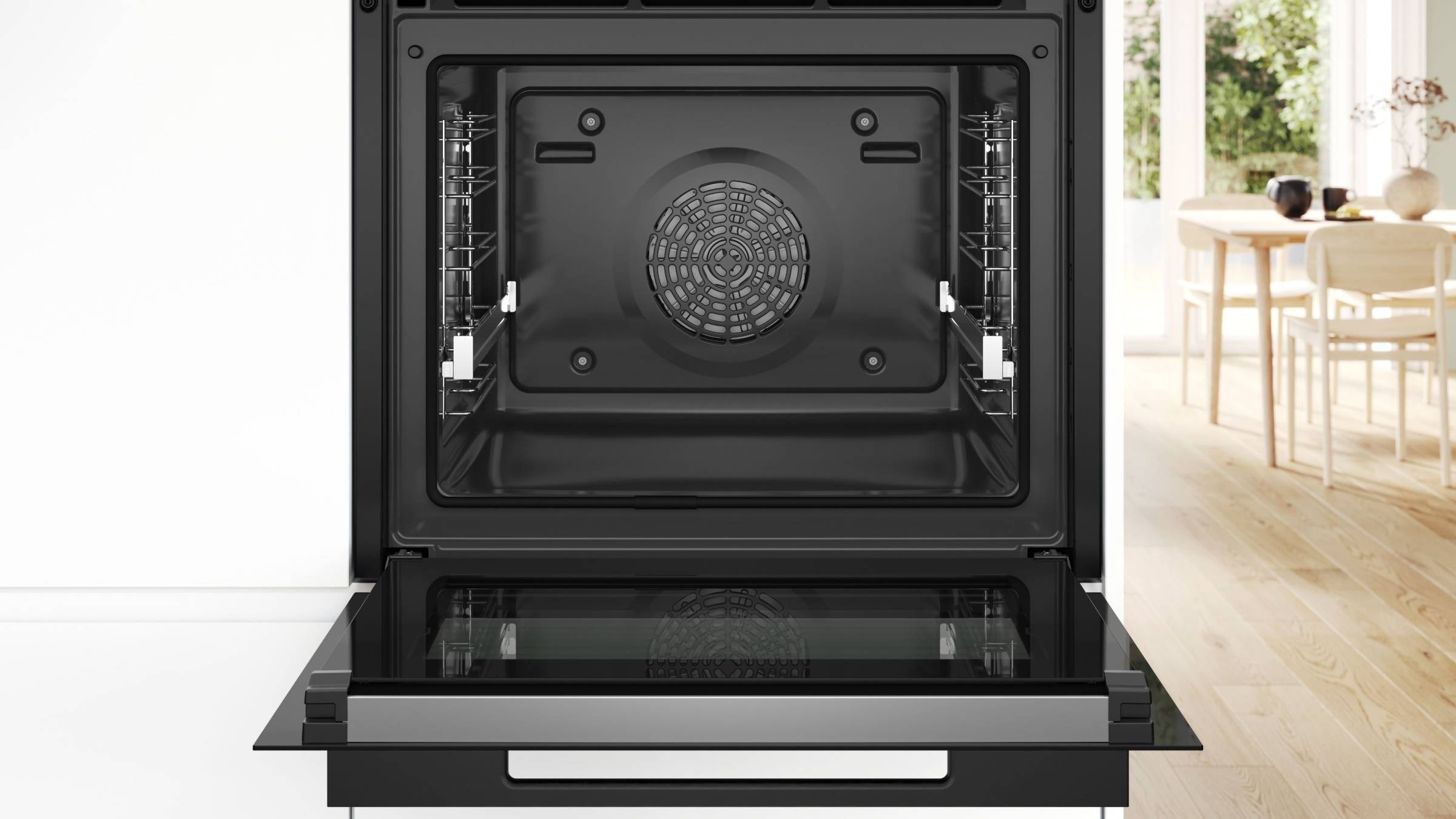 Four encastrable pyrolyse BOSCH Chaleur tournante Sonde à coeur 71L Noir - HBG976MB1