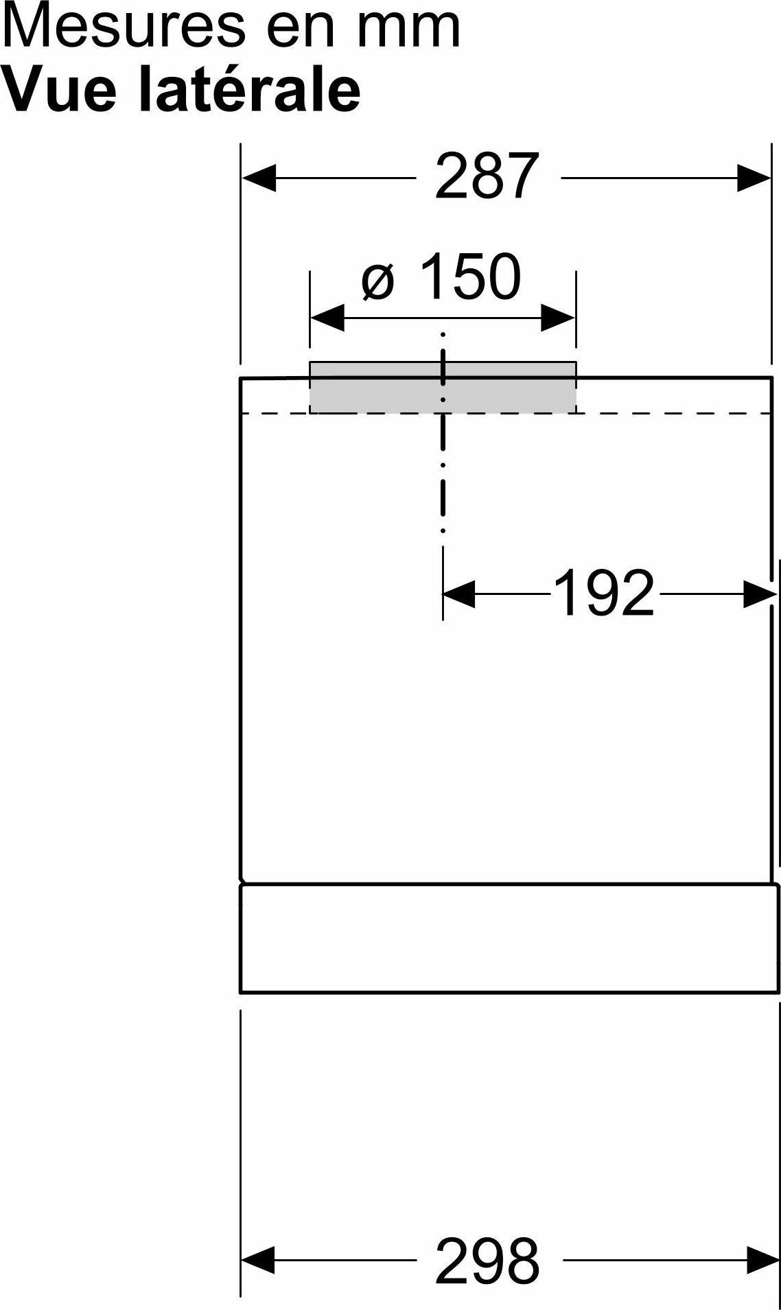 Hotte intégrée BOSCH 90cm 66dB Noir - DBB93BC60