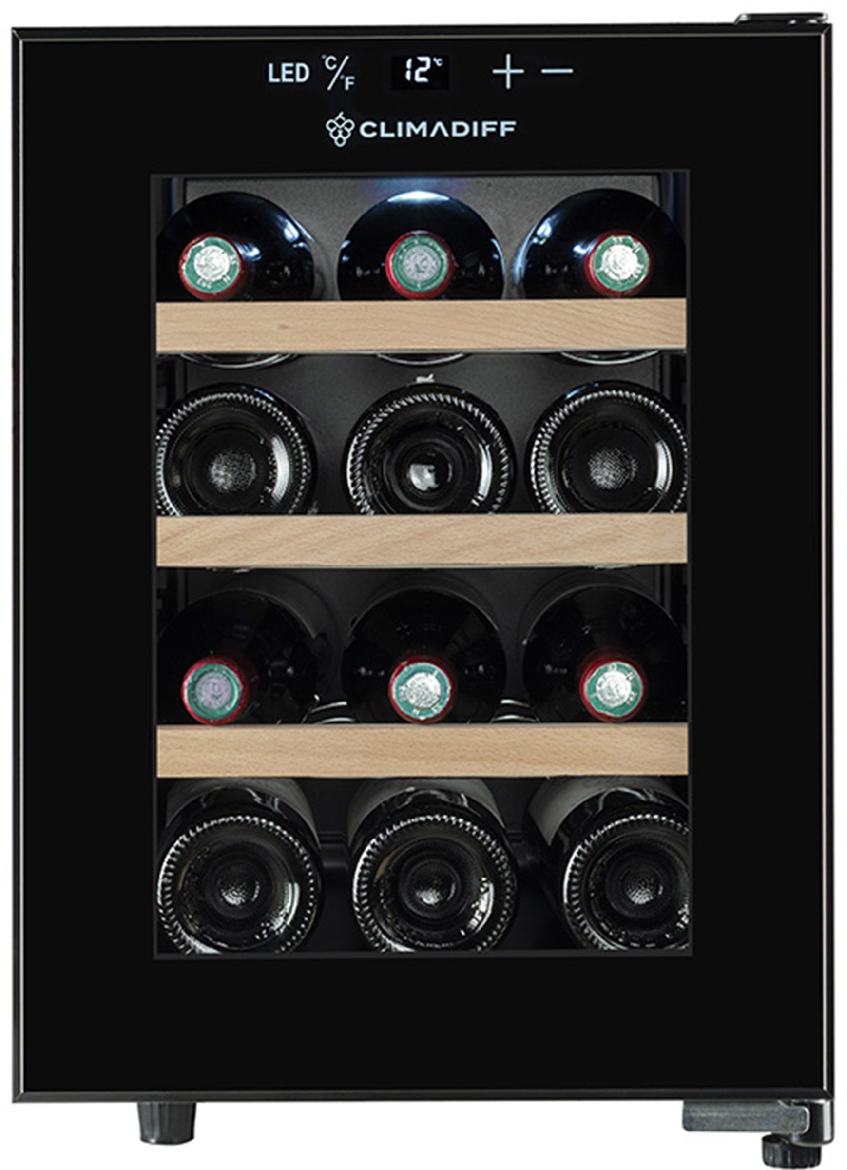 Cave à vin de service CLIMADIFF 12 bouteilles Noir - CUVEE12