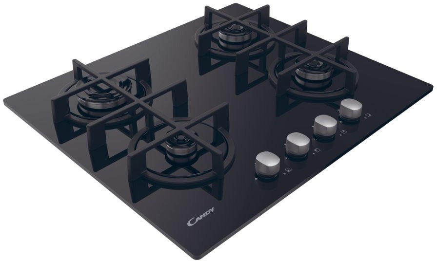 Plaque gaz CANDY ,4 Foyers, 7200W, 60cm, Noir - CDK6KB Plaque gaz CANDY ,4 Foyers, 7200W, 60cm, Noir - CDK6KB