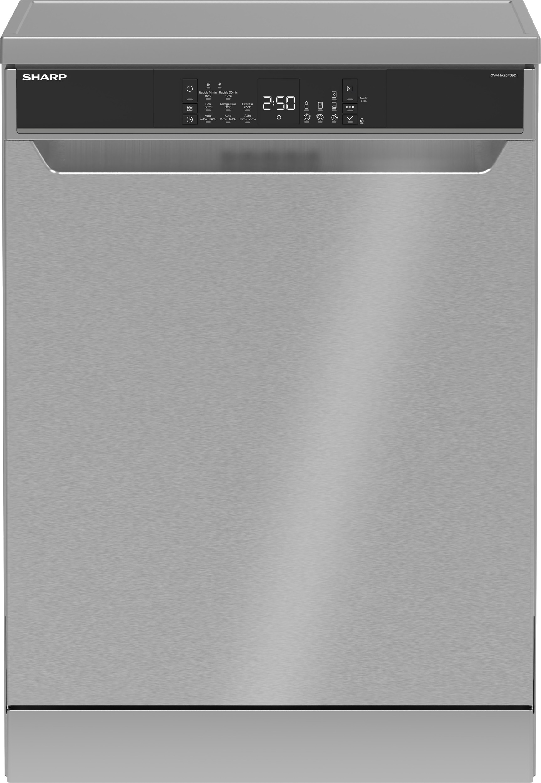 SHARP Lave vaisselle 60 cm EcoWash 15 couverts Inox QWNA26F39DI SHARP Lave vaisselle 60 cm EcoWash 15 couverts Inox QWNA26F39DI