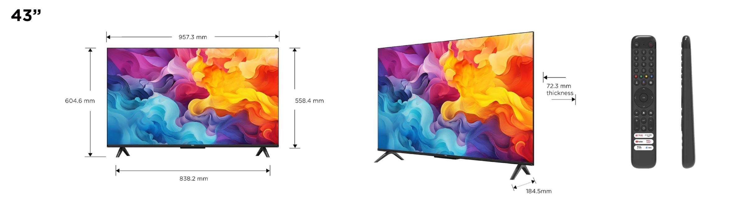 TV LED 4K 108 cm TCL , Google TV, 43" - 43V6B TV LED 4K 108 cm TCL , Google TV, 43" - 43V6B
