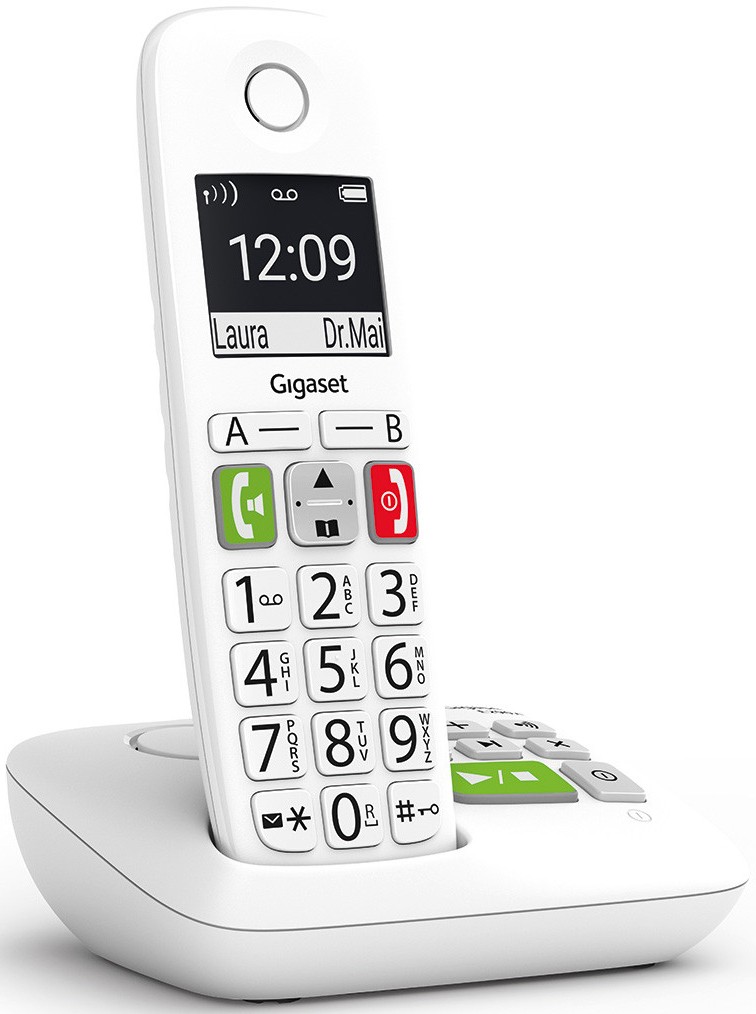 GIGASET Téléphone sans fil E290 avec répondeur - E290A-BLANC