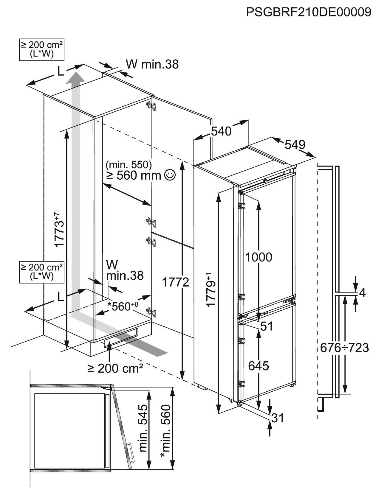 ELECTROLUX Réfrigérateur congélateur encastrable  - LNT6ME18S