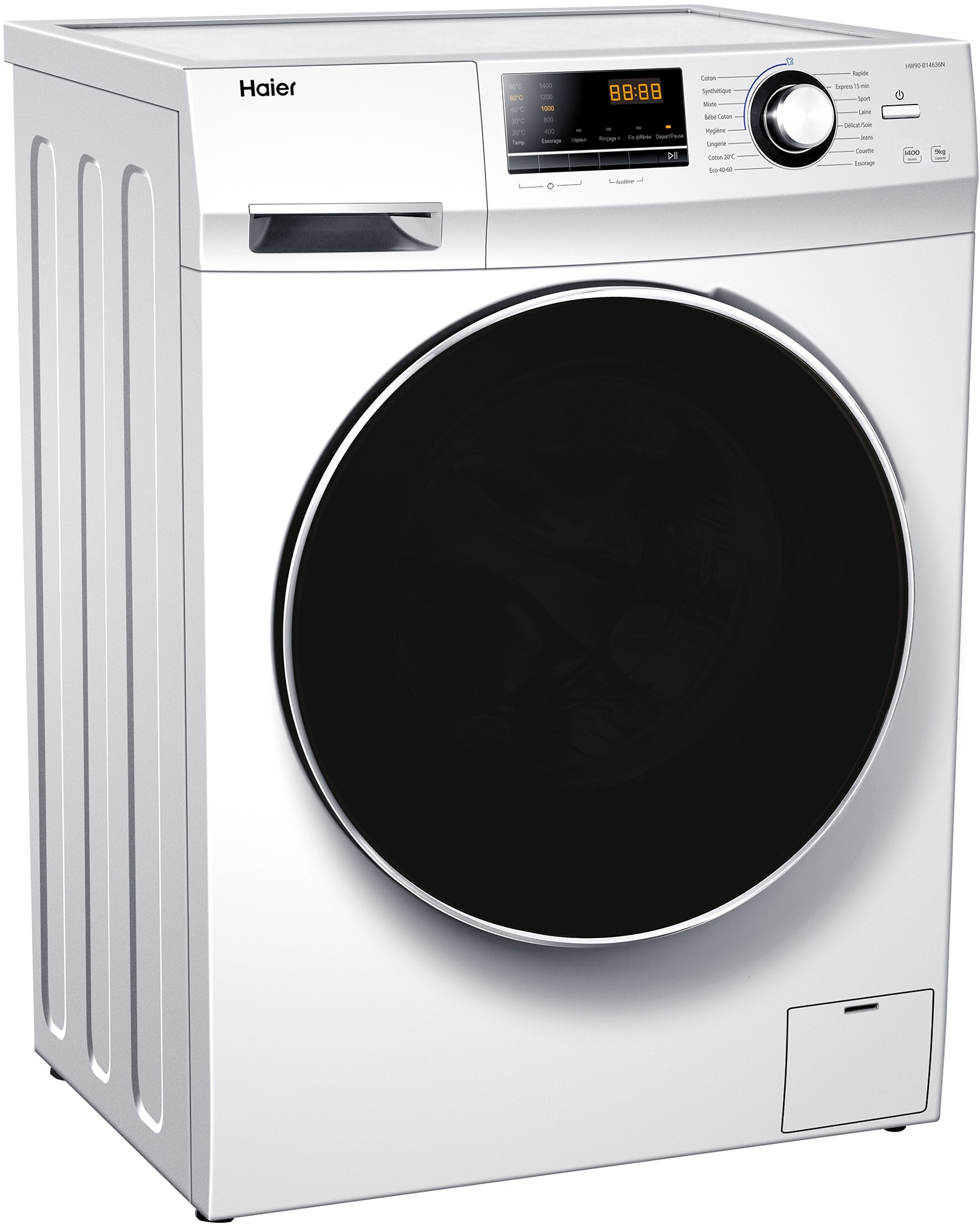 Lave linge Frontal HAIER Fonction Vapeur 9kg - HW90-B14636N-FR Lave linge Frontal HAIER Fonction Vapeur 9kg - HW90-B14636N-FR