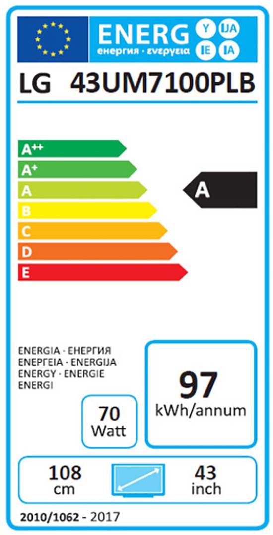 TV LED 4K 108 cm LG  - 43UM7100
