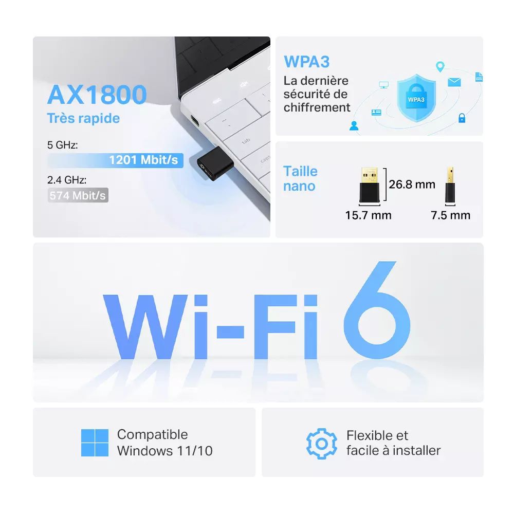 Répéteur Wifi TP-LINK  - ARCHERTX1800UNANO