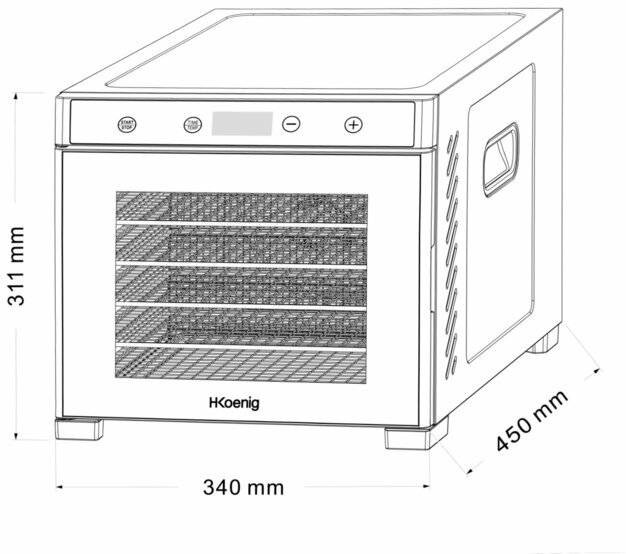Déshydrateur de fruits H.KOENIG 650W - DSY900 Déshydrateur de fruits H.KOENIG 650W - DSY900