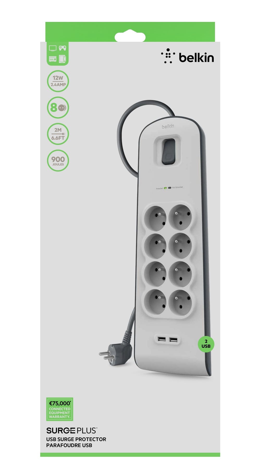 BELKIN Parafoudre BSV804CA2M