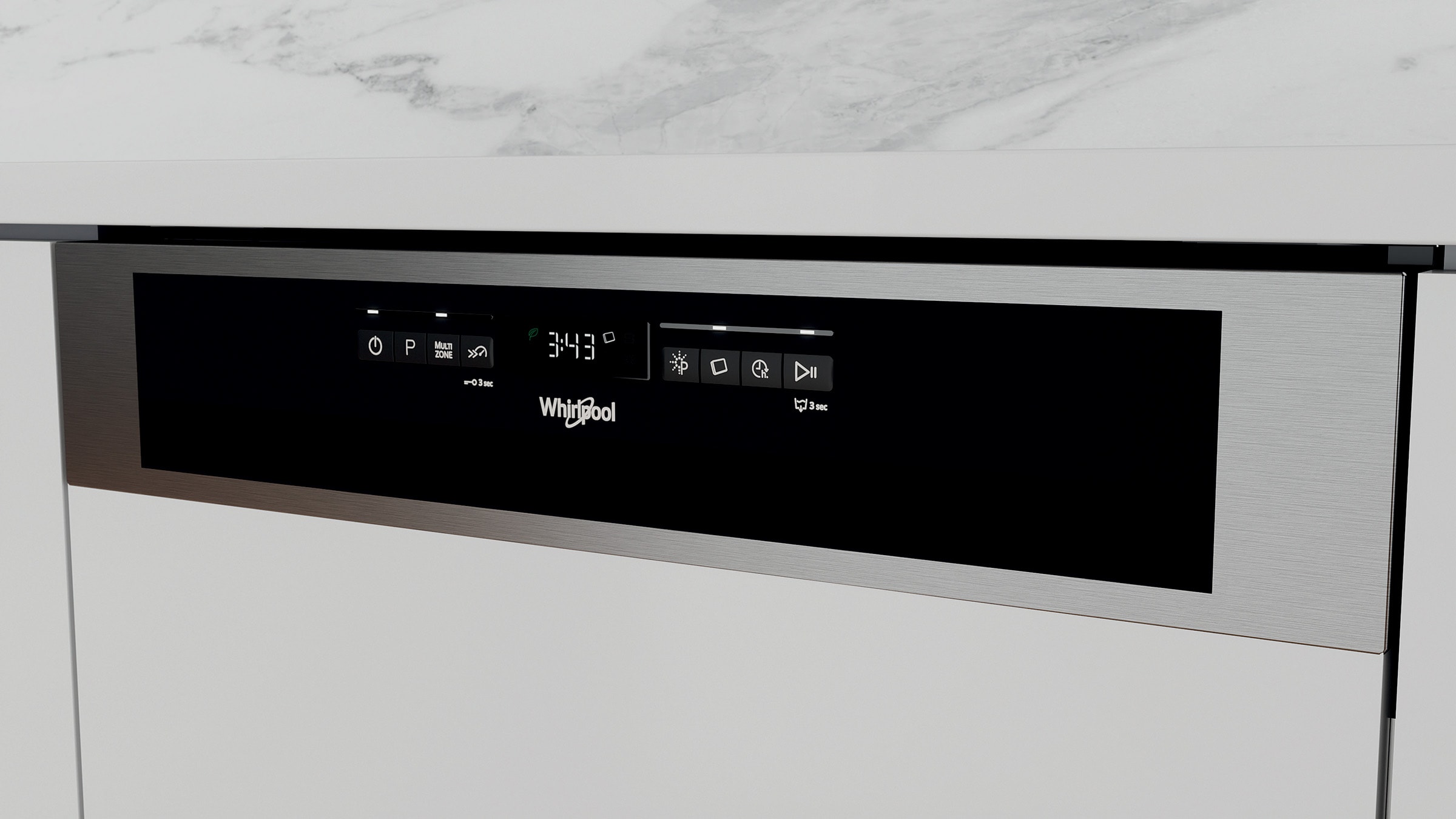Lave vaisselle encastrable 60 cm WHIRLPOOL 6ème Sens 14 couverts 43dB Inox - WCBO3T133PFI