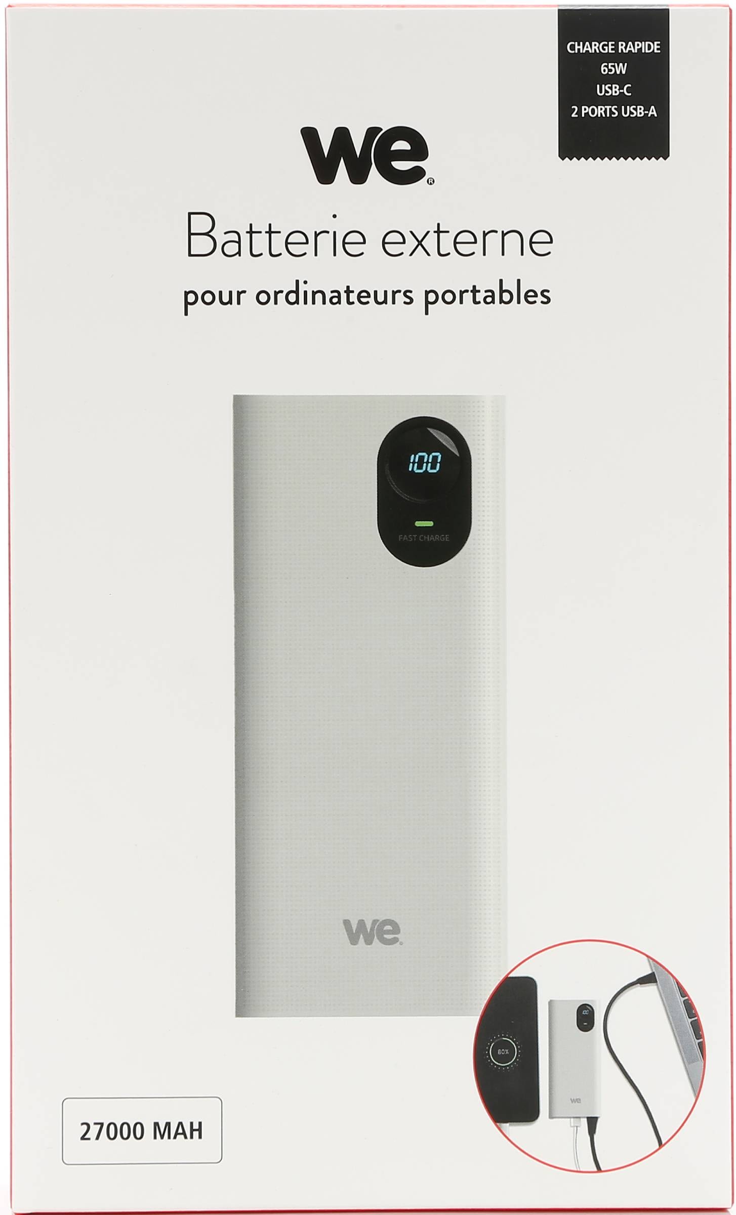WE Batterie externe  - WEBATTPC65W