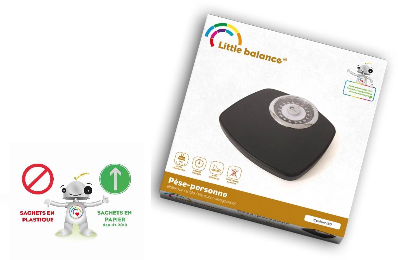 Pèse personne mécanique LITTLE BALANCE Confort 180 - 8400