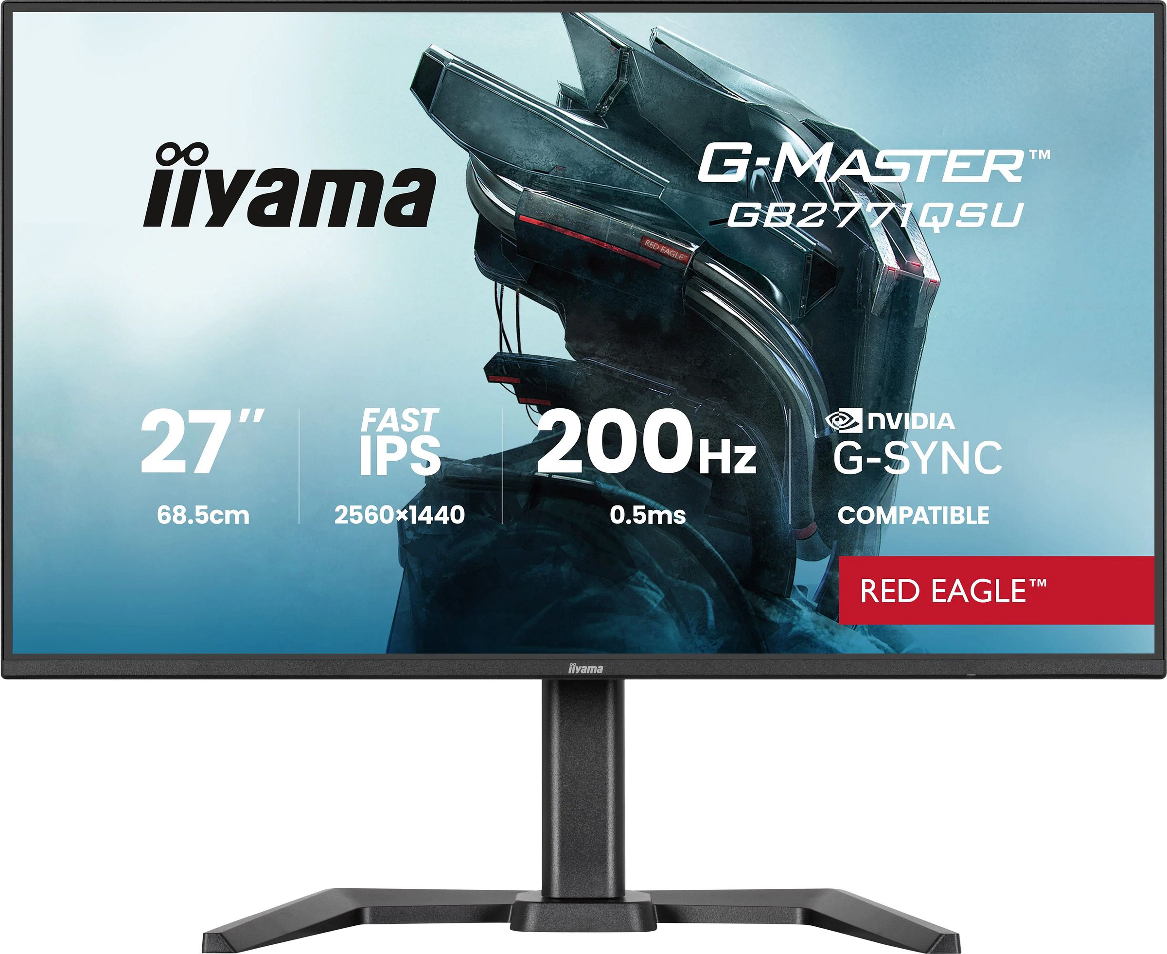 Ecran 27 pouces IIYAMA IPS HDMI DisplayPort Noir IIGB2771QSUB1