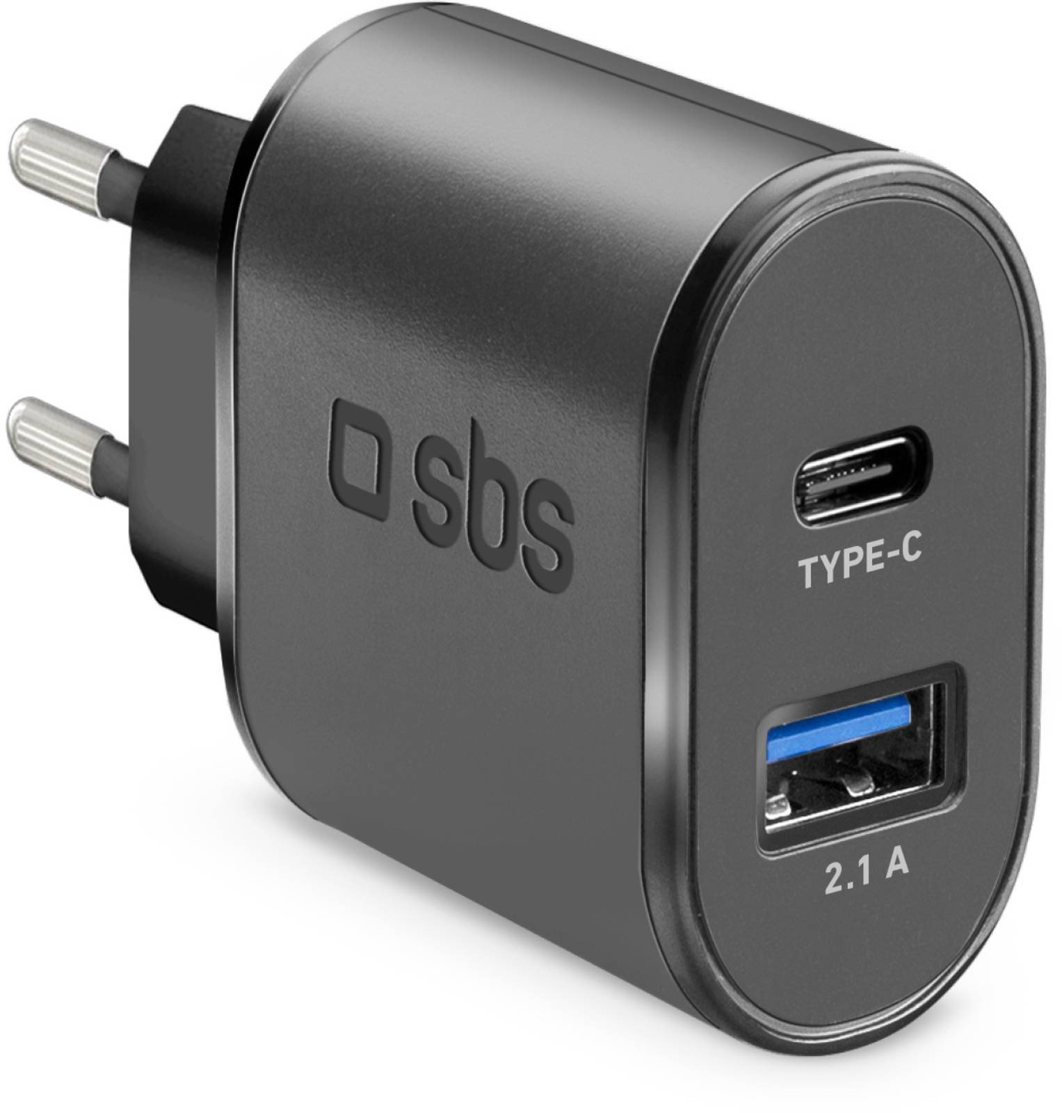 Chargeur secteur SBS Chargeur USB portable - Type C à chargement rapide - CHARG-TYPEC-USBA