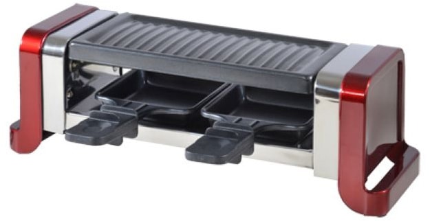 Raclette Multifonction KITCHEN CHEF 2 personnes 350W Rouge GR202-350R