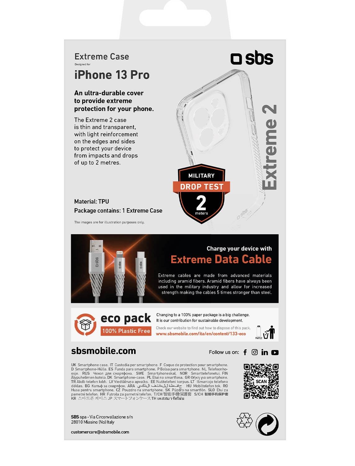 Coque iPhone SBS  Extreme X2 pour iPhone 13 Pro - COQ-EXTRX2-IP13PRO