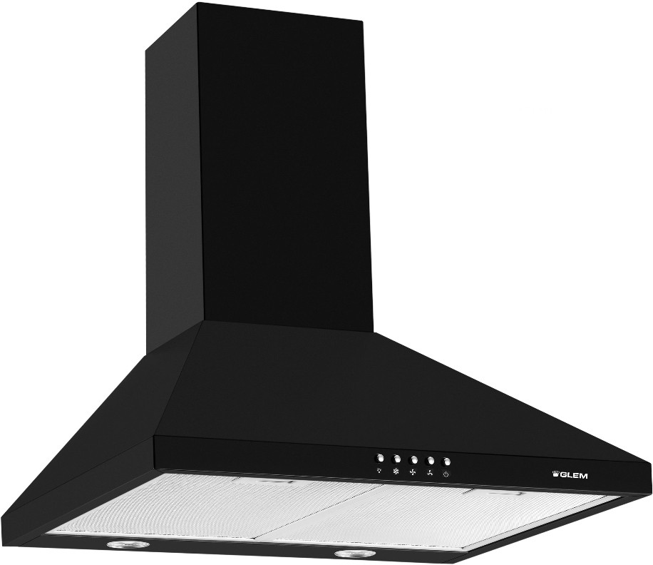 Hotte decorative murale GLEM 3 vitesses 60cm Noir - GHP645BK