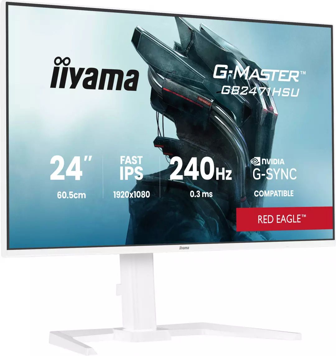 Ecran 24 pouces Full HD IIYAMA IPS HDMI DP USB Blanc - GB2471HSU-W1