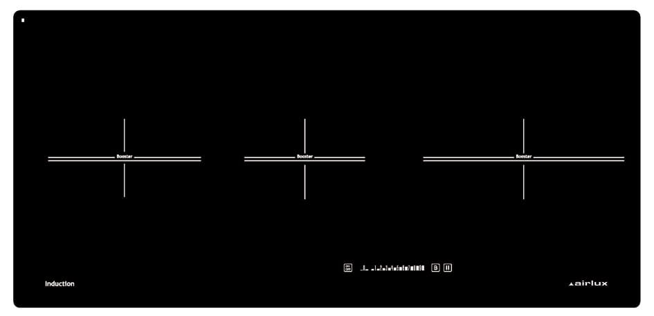 AIRLUX Plaque induction 3 Foyers 78cm Noir ATI83BK AIRLUX Plaque induction 3 Foyers 78cm Noir ATI83BK