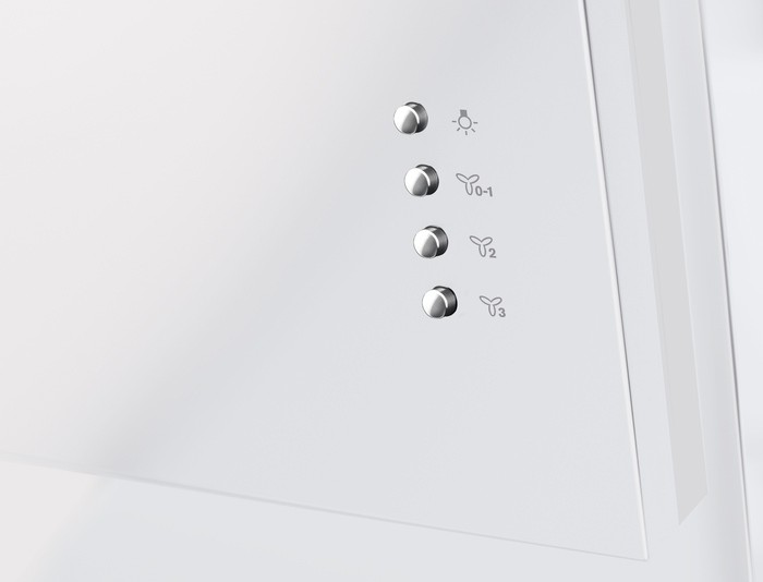 Hotte decorative murale ELECTROLUX Série 600 Pan Incliné 90 cm Blanche - LFV319W